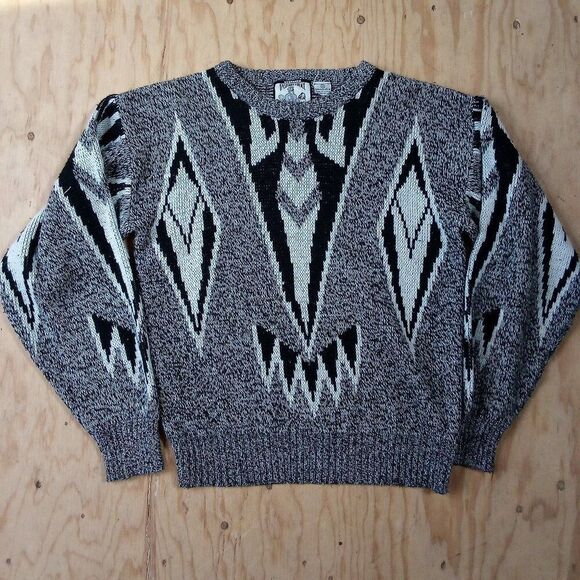 Vintage Fashion Police Abstract Geometric Crewneck Sweater - Picture 2 of 6